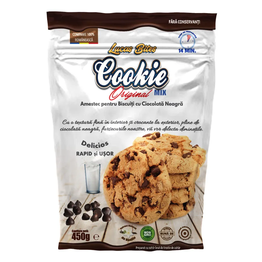Cookie Mix 450g – Biscuiți cu ciocolată neagră